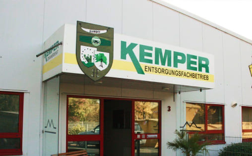 Außenansicht vom Entsorgungsfachbetrieb Kemper